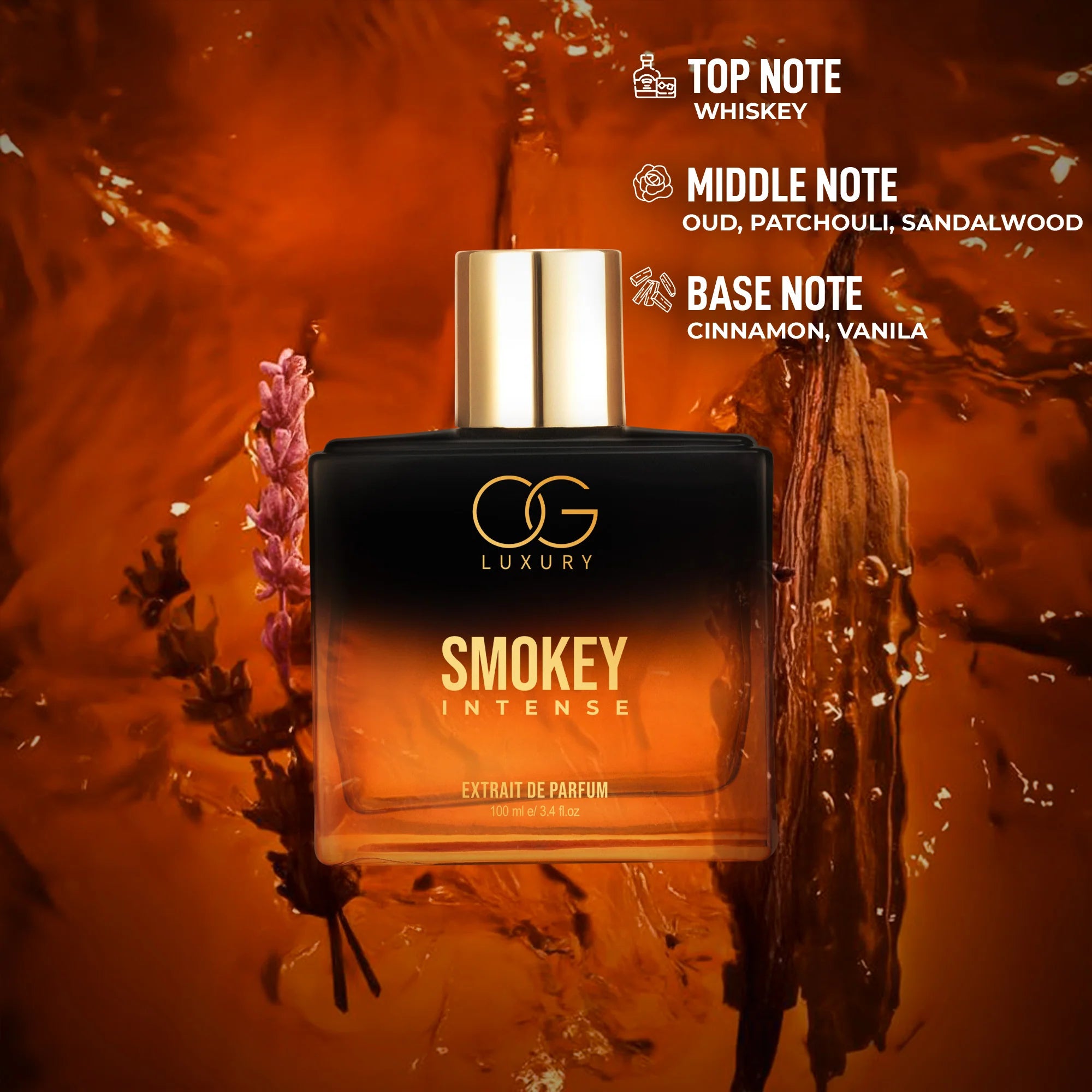 OG Luxury Extrait De Parfum Smokey Intense – India’s Strongest Perfume with 40% Concentration, 100 ml